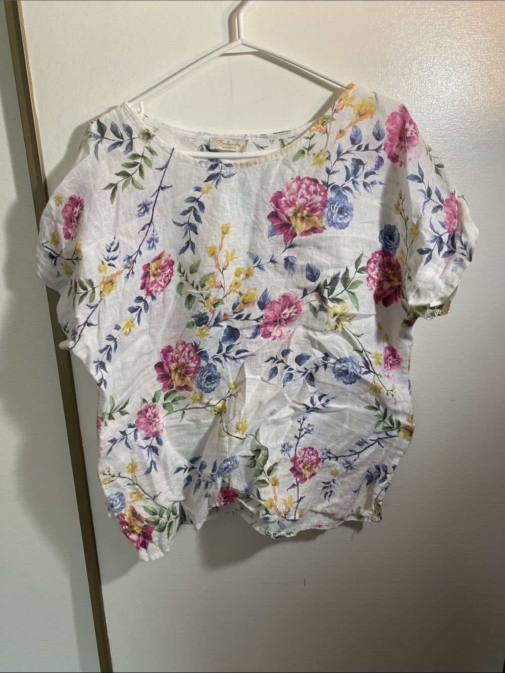 Flower white blouse